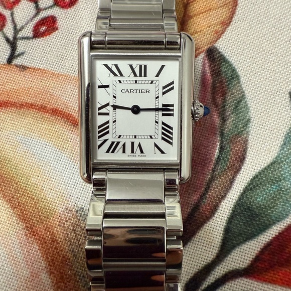 Tank must de Cartier stainless steel woman watch. - Picture 7 of 8